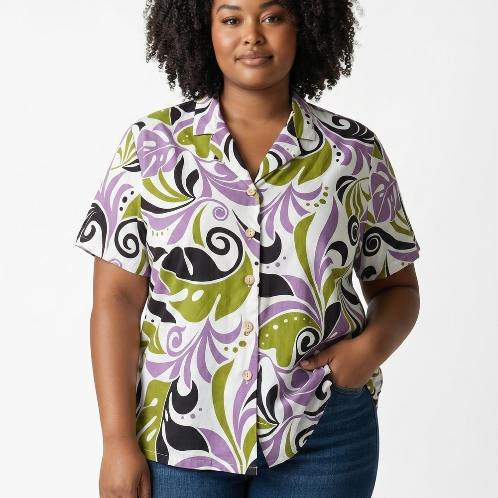 Kaua'iana Hawaii Vtg multicoloured button up shirt Size XXL